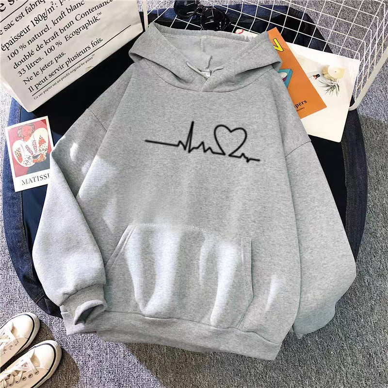 Cross-border spring casual sweatshirt jacket women's spring and autumn women's early spring velvet hooded cardigan spring new women's by My Store