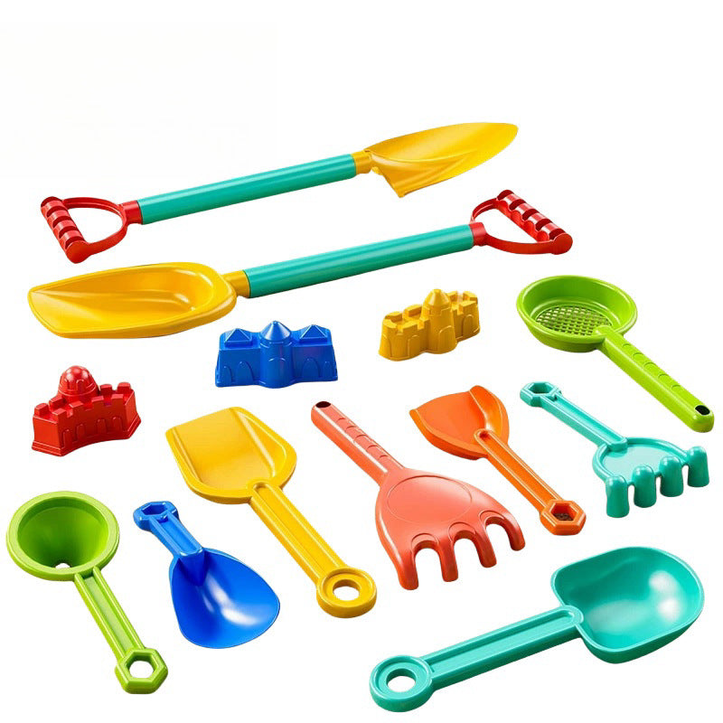 Kids beach toy car baby splash in the water, digging in the sand, playing with snow shoveling snow tools, hourglass, shovel bucket, beach snow set by My Store