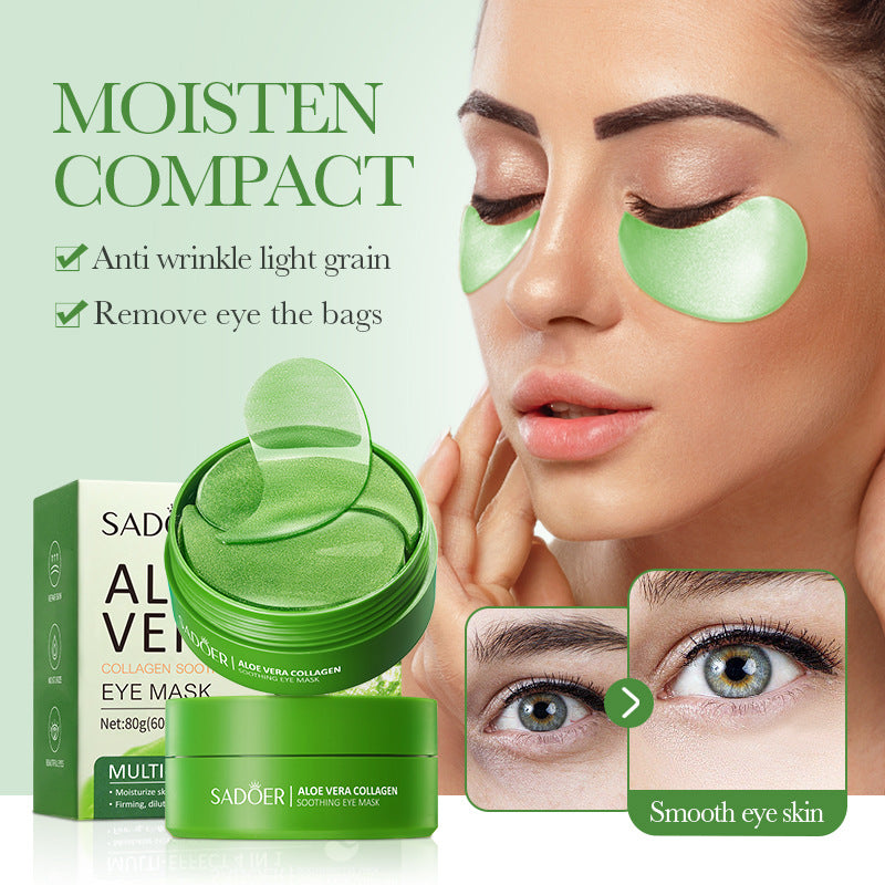 Full English SADOER Aloe Vera Collagen Soothing Eye Mask Moisturizing Eye Mask Cross-border Foreign Trade Wholesale