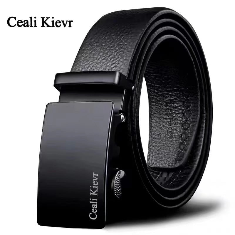 Ceali Kievr Men's Belt Automatic Buckle Kangaroo Belt Pants Belt Douyin Kuaishou Internet Celebrity Live Broadcast Hit