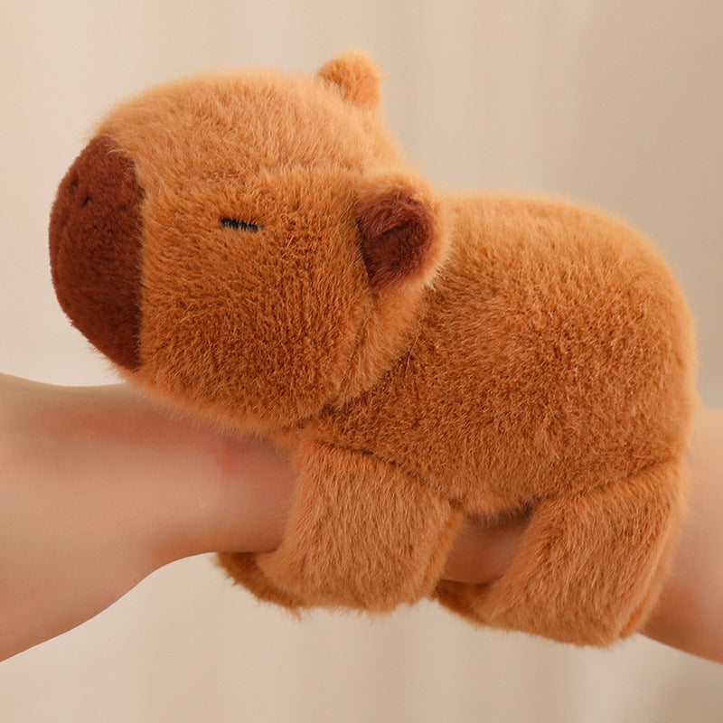 Kapibala snap circle capybara doll bracelet doll doll plush toy girl doll children's wrist belly circle