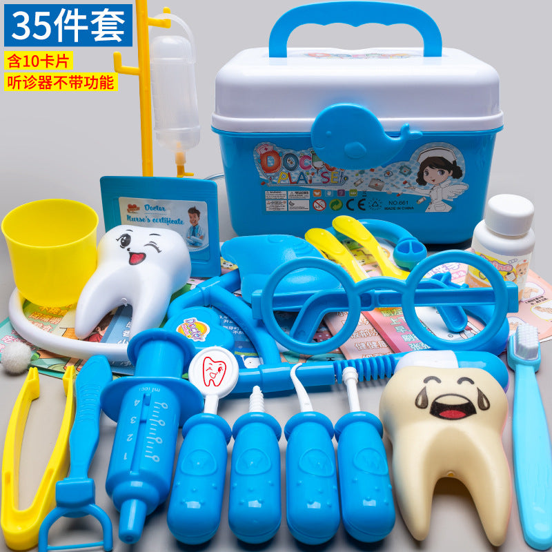 Kids doctor play house playset girls simulation nurse stethoscope injection baby medical toolbox