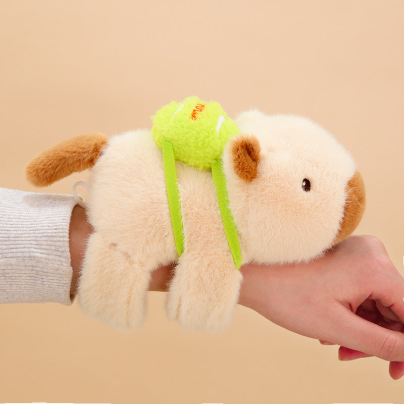 Kapibala snap circle capybara doll bracelet doll doll plush toy girl doll children's wrist belly circle