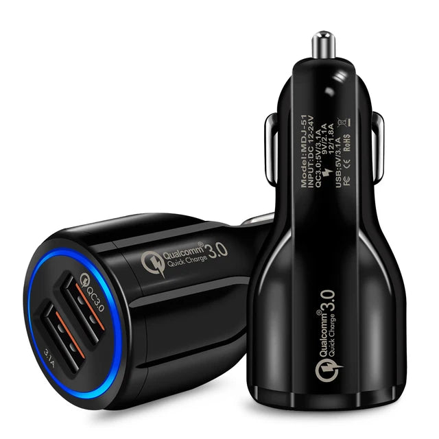QC Quick Charge 3.0 Dual Car Charger Adapter Auto Mobile Phone Charger by eprolo