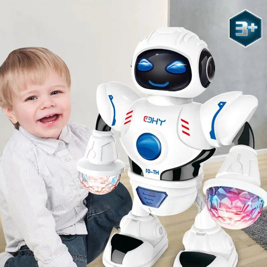 Robot Toys For Kids 360 Spinning Music Dancing Robots With Colorful Lights Toddlers Smart Interactive Electronic Toy Baby by My Store