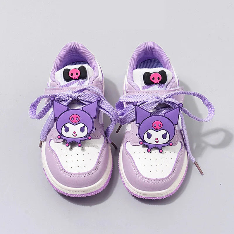 Sanrio Kuromi Children's Casual Shoes Girls Cute Cartoon Comfortable Board Shoes Breathable Non Slip Running Shoes Sneakers by My Store