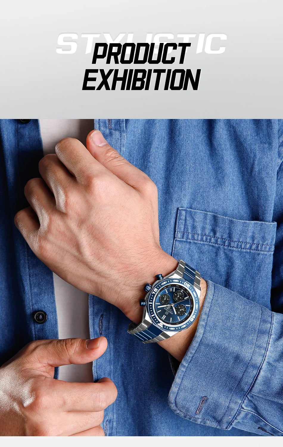 NAVIFORCE Fashion Watch For Men High Quality Luxury Stainless Steel Waterproof Classic Quartz Wristwatches Male Big Face Clock by My Store