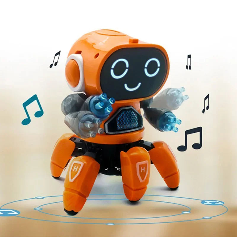 Kids Dance Robots Music LED 6 Claws Octopus Robot Birthday Gift Toys For Children Early Education Baby Toy Boys Girls by My Store