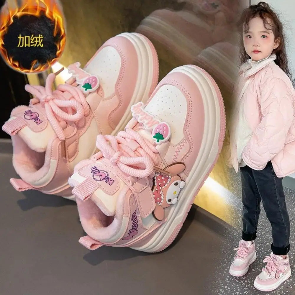 Sanrio Kuromi Girls Hot Selling Sneakers Anti-Slip Casual Shoes My Melody New Style Anime Sports Shoes High Top Kids Snow Boots by My Store