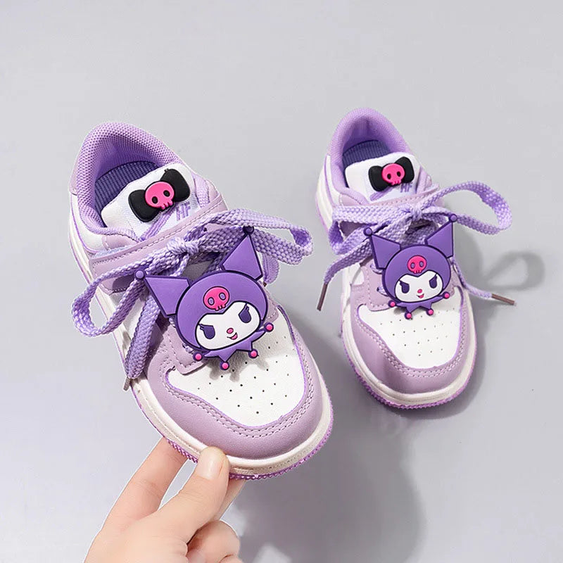 Sanrio Kuromi Children's Casual Shoes Girls Cute Cartoon Comfortable Board Shoes Breathable Non Slip Running Shoes Sneakers by My Store