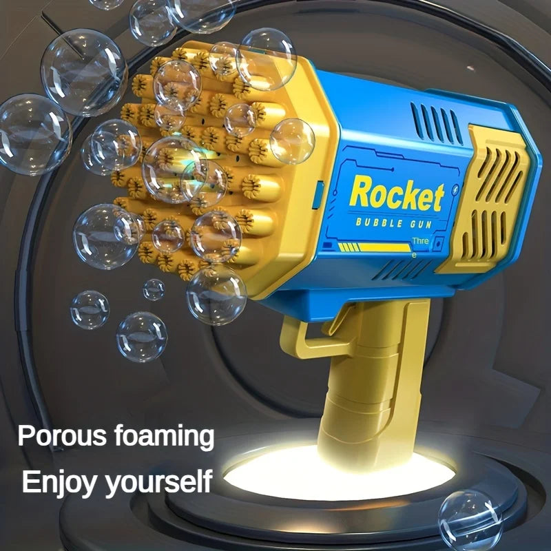 40 Hole Handheld Fully Automatic Space Light Bubble Machine Electric CHILDREN'S Toys without Battery without Bubble Water by My Store