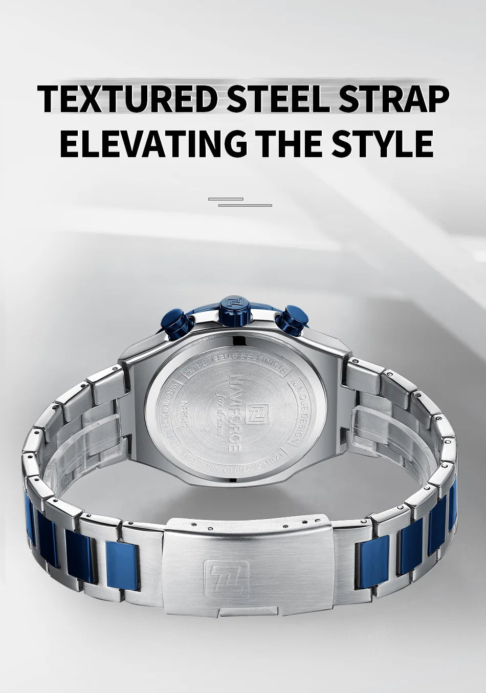 NAVIFORCE Fashion Watch For Men High Quality Luxury Stainless Steel Waterproof Classic Quartz Wristwatches Male Big Face Clock by My Store