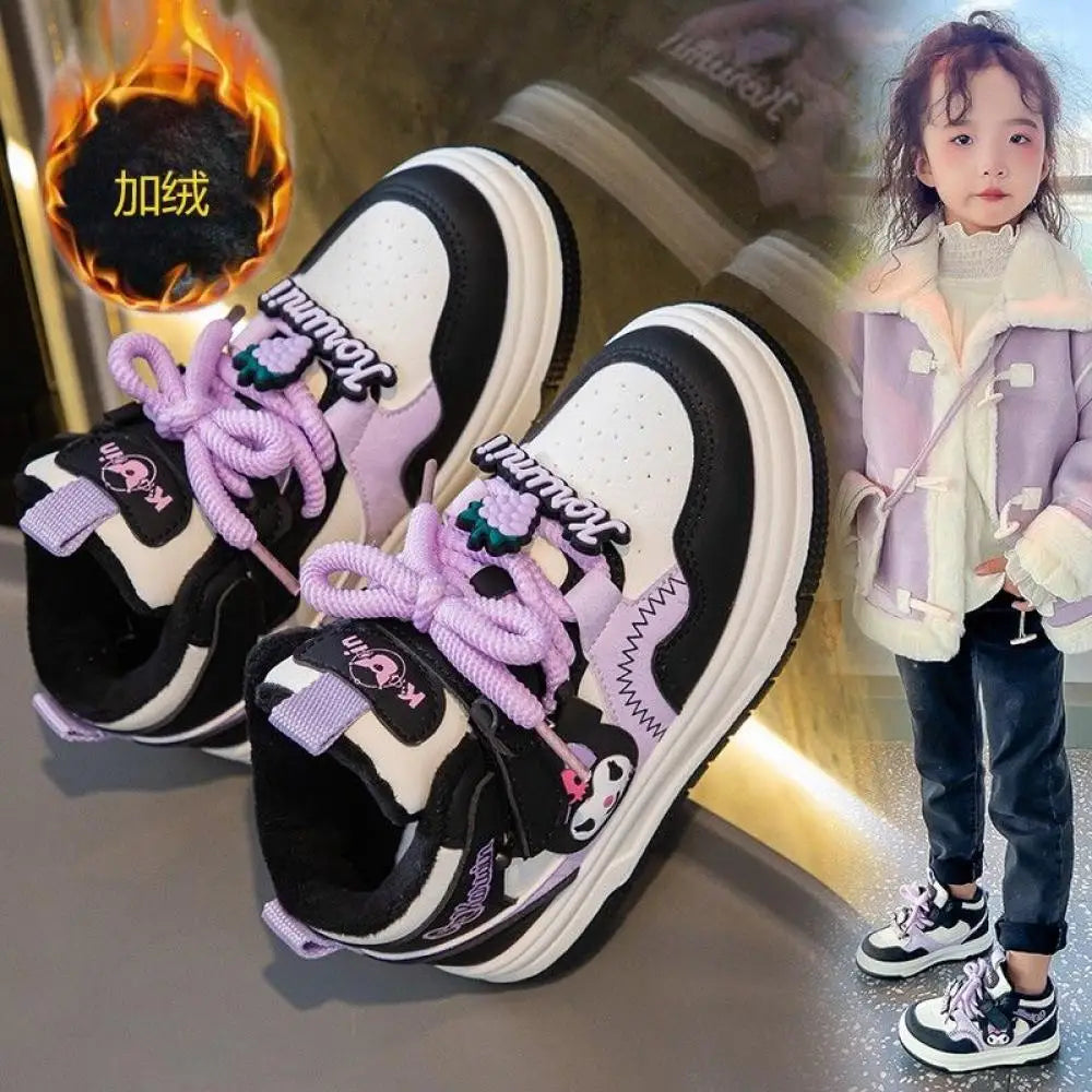 Sanrio Kuromi Girls Hot Selling Sneakers Anti-Slip Casual Shoes My Melody New Style Anime Sports Shoes High Top Kids Snow Boots by My Store