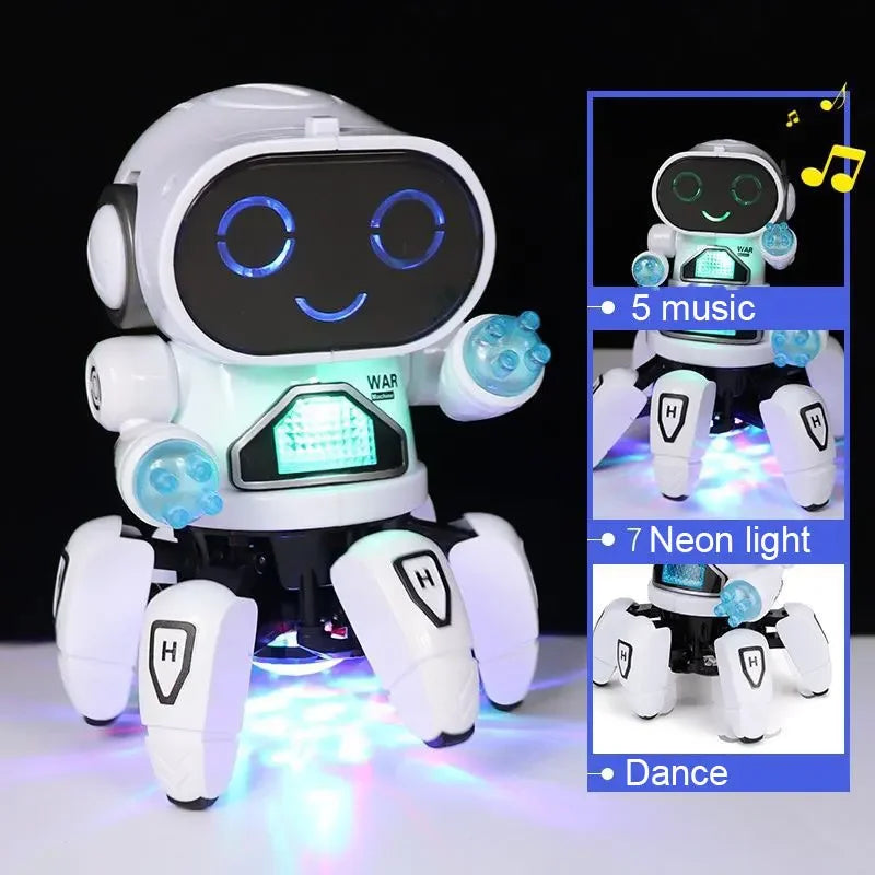 Kids Dance Robots Music LED 6 Claws Octopus Robot Birthday Gift Toys For Children Early Education Baby Toy Boys Girls by My Store