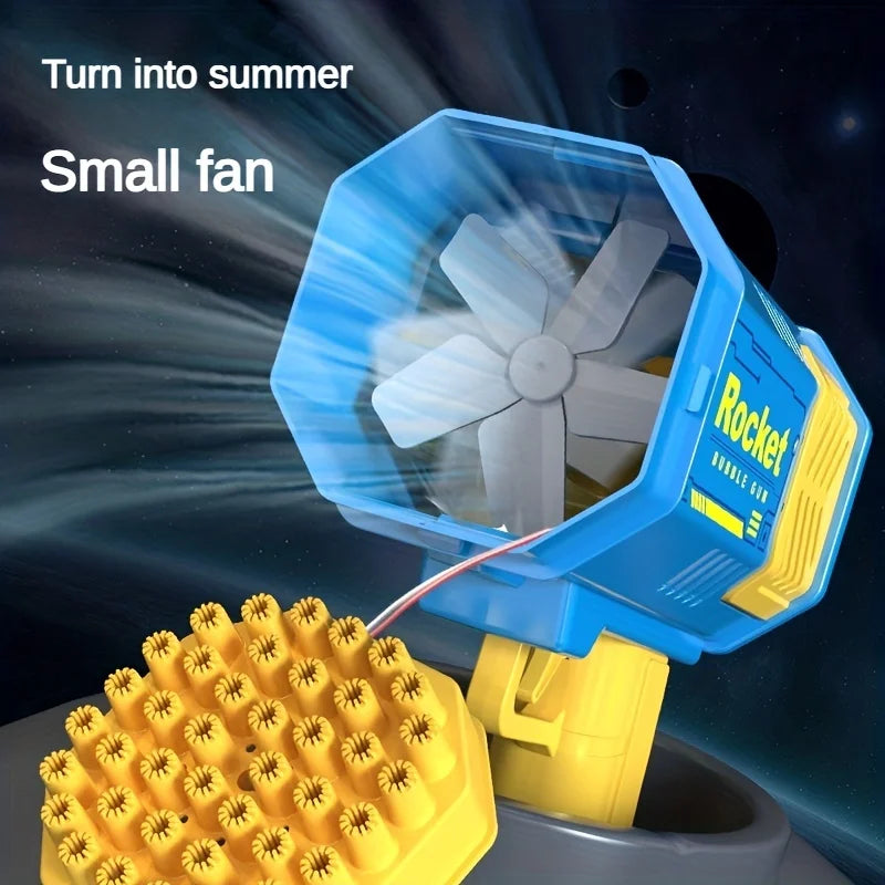 40 Hole Handheld Fully Automatic Space Light Bubble Machine Electric CHILDREN'S Toys without Battery without Bubble Water by My Store