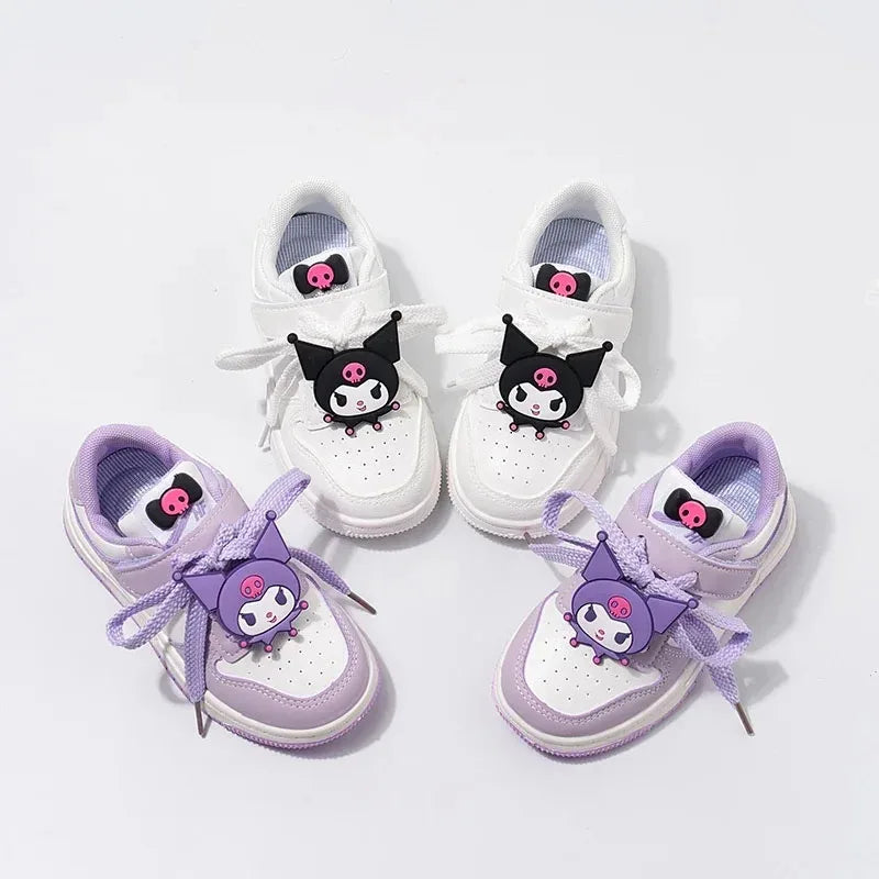 Sanrio Kuromi Children's Casual Shoes Girls Cute Cartoon Comfortable Board Shoes Breathable Non Slip Running Shoes Sneakers by My Store