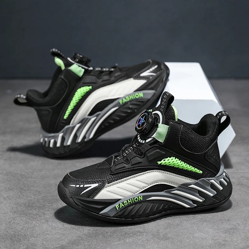 Autumn Children Shoes Boys Sneaker Breathable Non-slip High Top Sneaker Comfort School Tennis Sports Shoes for Boy by My Store