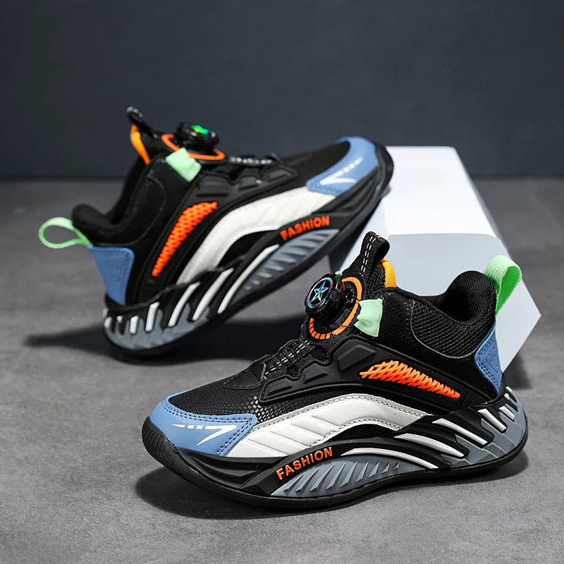 Autumn Children Shoes Boys Sneaker Breathable Non-slip High Top Sneaker Comfort School Tennis Sports Shoes for Boy by My Store