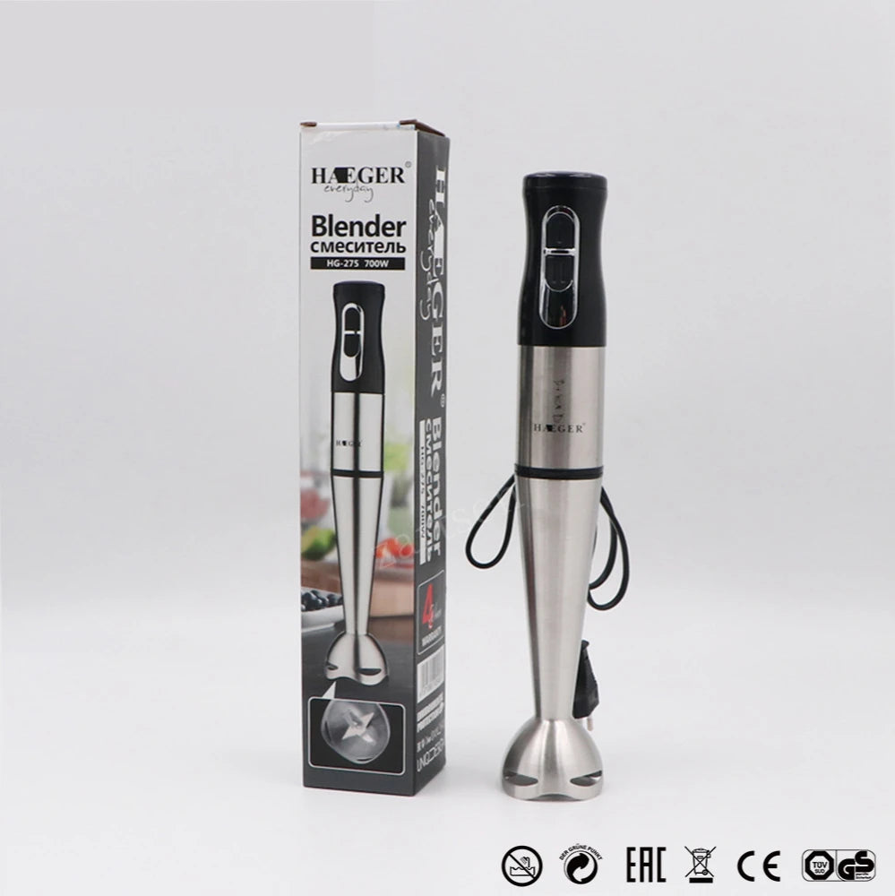 High Power Food Mixer 3Speeds Hand Blender Electric Four-blade Ice Crushing Kitchen Vegetable Fruit Stirring Gift by My Store