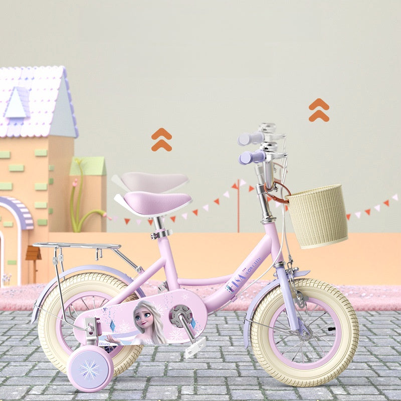 Princess Elsa Kids Bike Girls 3 to 6 to 12 years old kids Girls Bike 10 Women's Bike by My Store