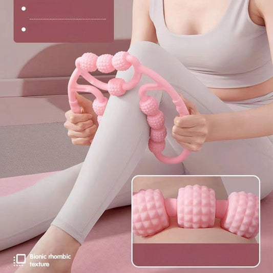 Popular ring clamp calf roller yoga training deep massage leg shaping hot selling portable 12-wheel relaxer by My Store