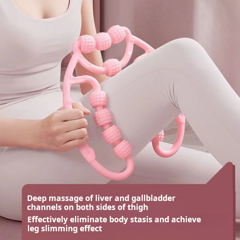 Popular ring clamp calf roller yoga training deep massage leg shaping hot selling portable 12-wheel relaxer by My Store