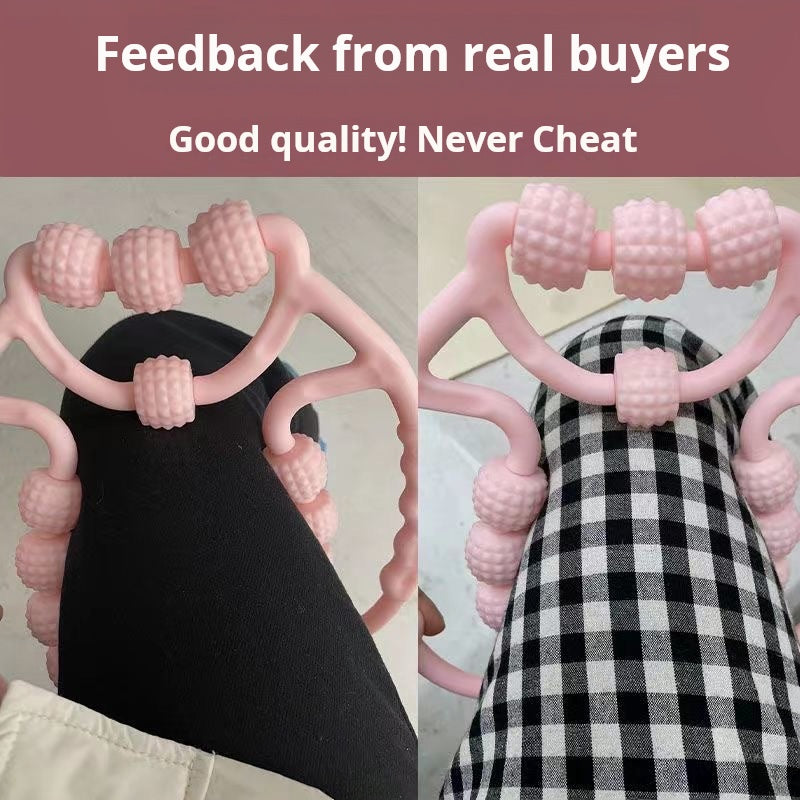 Popular ring clamp calf roller yoga training deep massage leg shaping hot selling portable 12-wheel relaxer by My Store