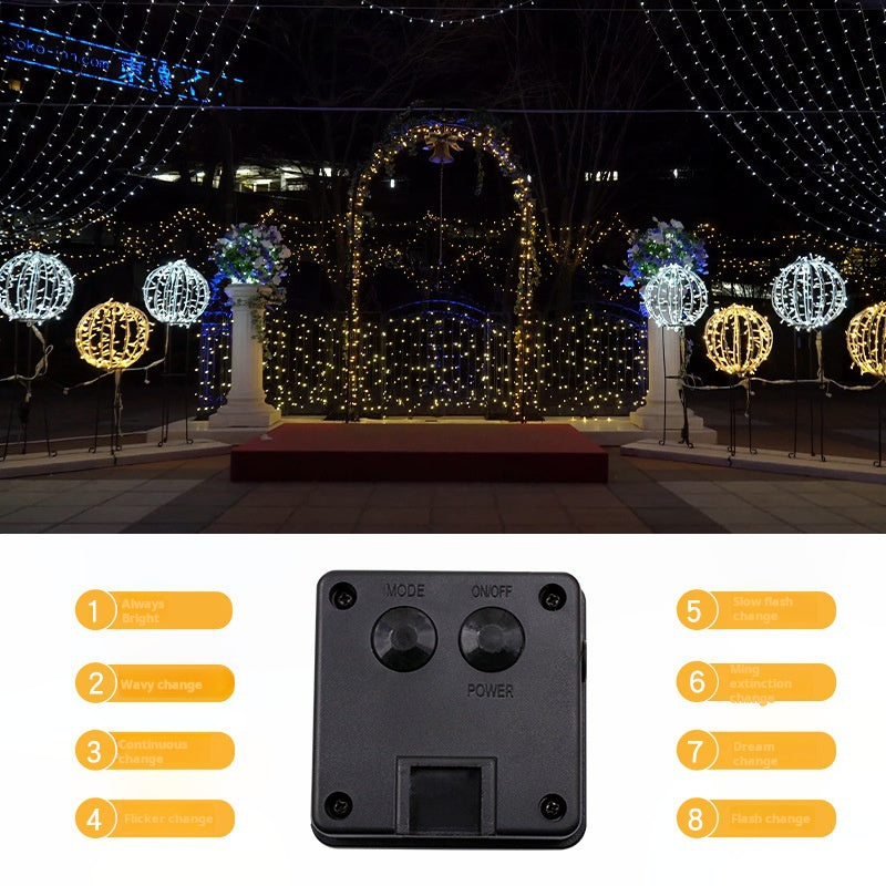 LED remote control solar lights, outdoor strings, wholesale courtyards, outdoor homestays, christmas lights, 8, camping atmosphere lights by eprolo