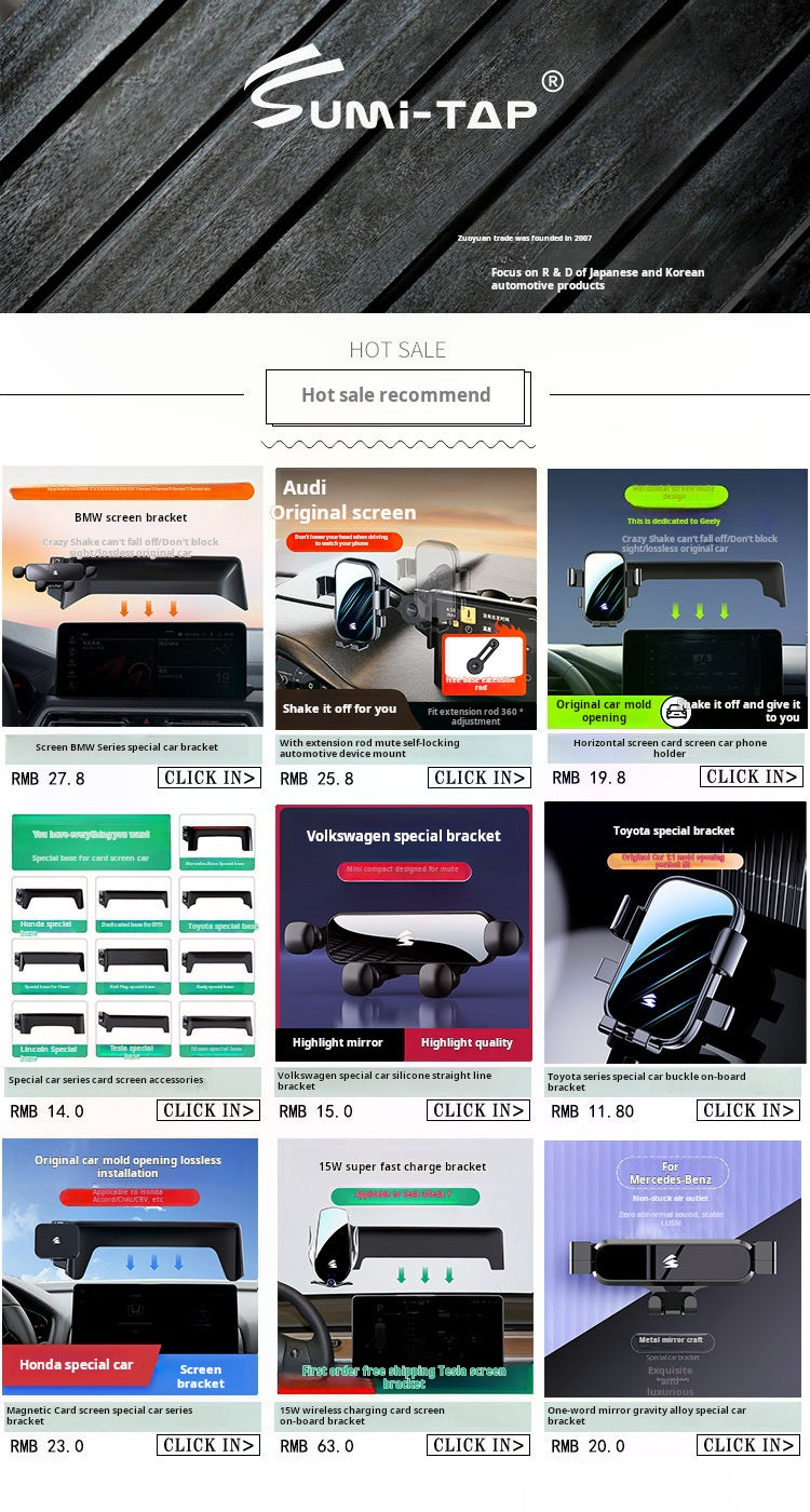 Car mobile phone holder for shooting car 2-in-1 powerful suction cup type multi-angle adjustment aluminum alloy clip bracket by My Store