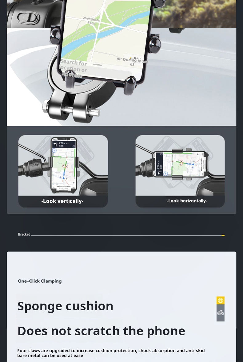 Octopus mobile phone holder electric battery car car navigation bracket motorcycle motorcycle riding shockproof shock absorber mount by My Store