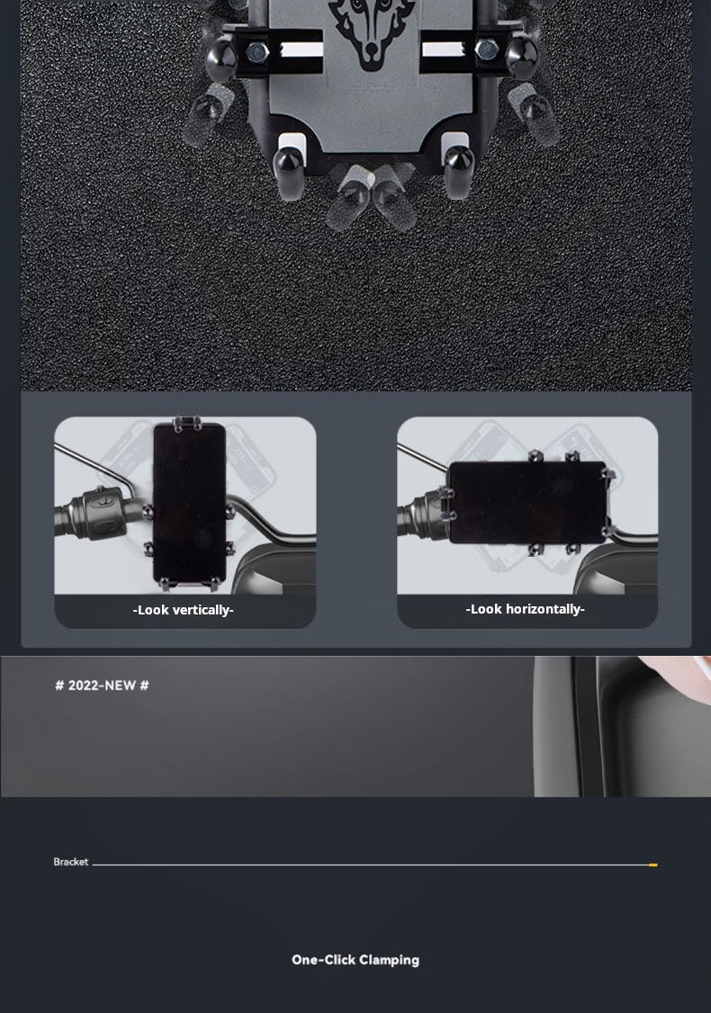 Octopus mobile phone holder electric battery car car navigation bracket motorcycle motorcycle riding shockproof shock absorber mount by My Store