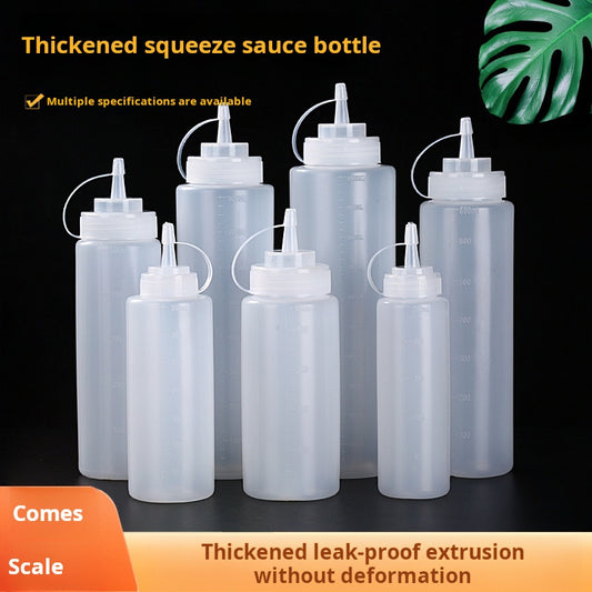 Wholesale extruded sauce bottles, multi-specification salad bottles with scales and lids, tomato sauce squeeze bottles, plastic needle-spout bottles by My Store