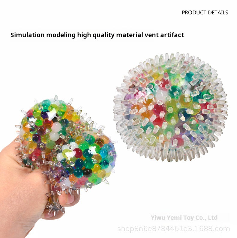 New Creative Stress Relief Vent Ball 7cm Burr Colored Beads Grape Ball Bubble Large Beads Pinching Fun Children's Adult Toys