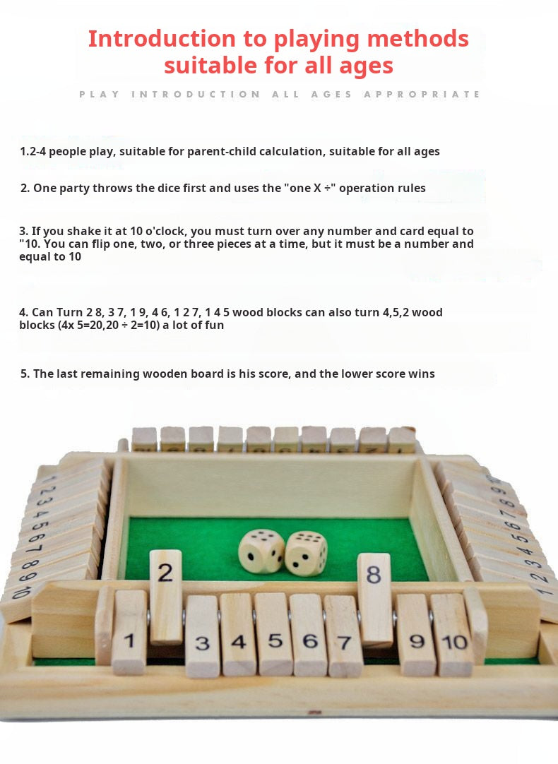 Cross-border children's puzzle board games, teaching aids, building blocks, four-sided numbers, flops, interactive drinking games, stalls, toys wholesale