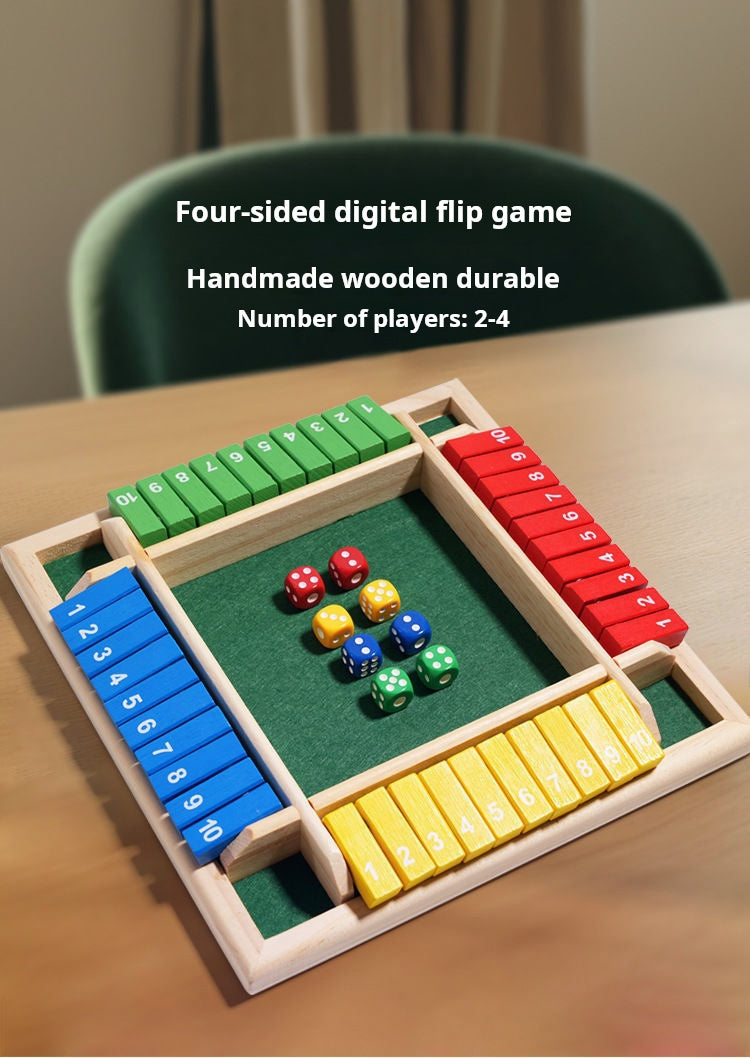 Cross-border children's puzzle board games, teaching aids, building blocks, four-sided numbers, flops, interactive drinking games, stalls, toys wholesale