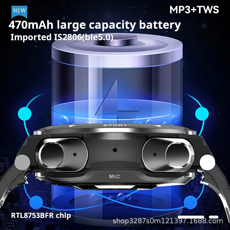 T92 headphones: body temperature, heart rate, blood pressure, blood oxygen, 2-in-1, Bluetooth call, multi-sport mode, music, smart watch