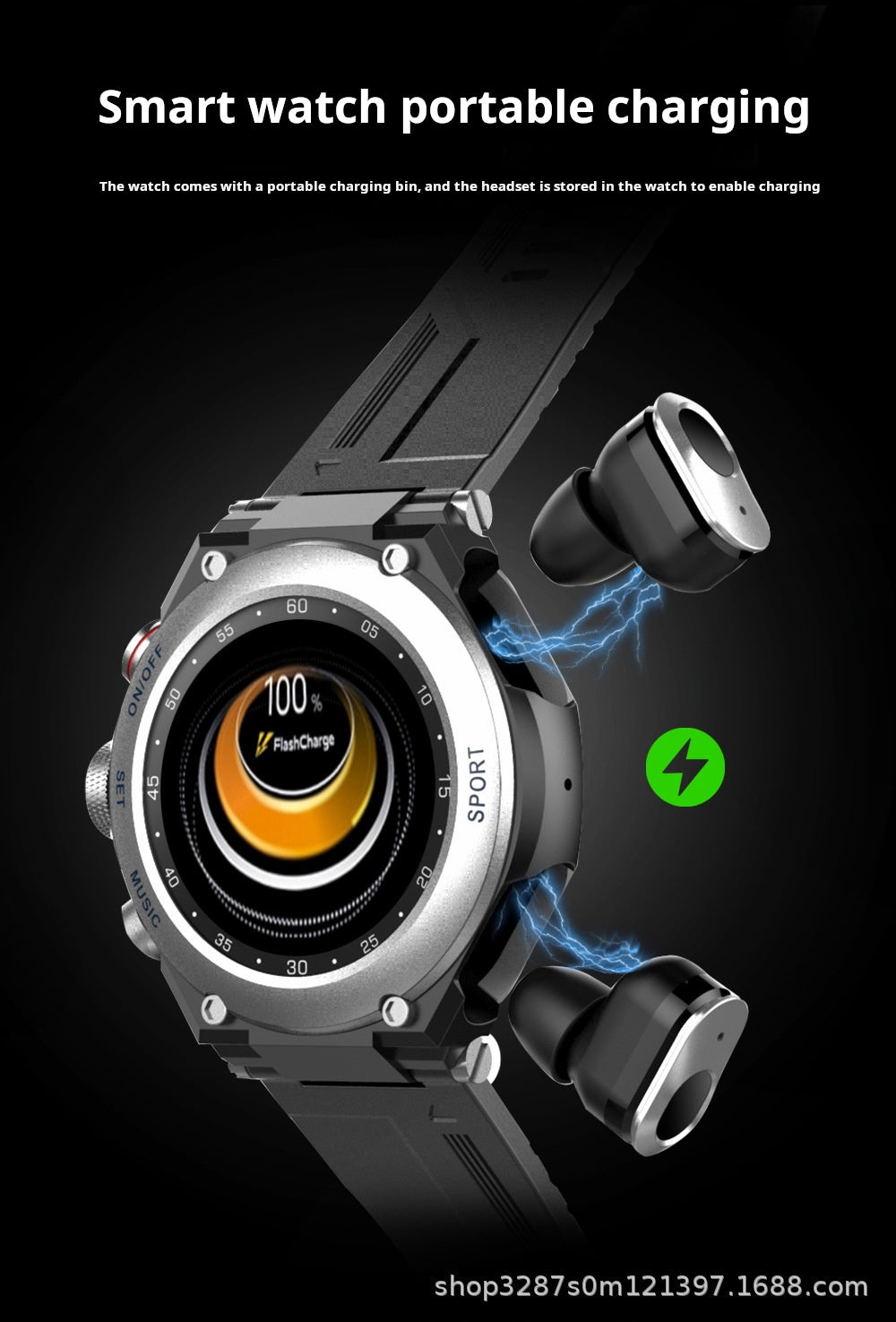 T92 headphones: body temperature, heart rate, blood pressure, blood oxygen, 2-in-1, Bluetooth call, multi-sport mode, music, smart watch