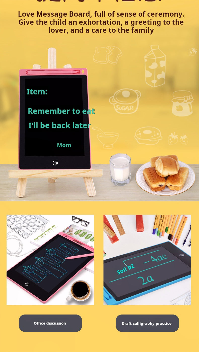 Children's drawing board, LCD large screen handwriting board, erasable electronic drawing board, graffiti board, student small blackboard, educational toys