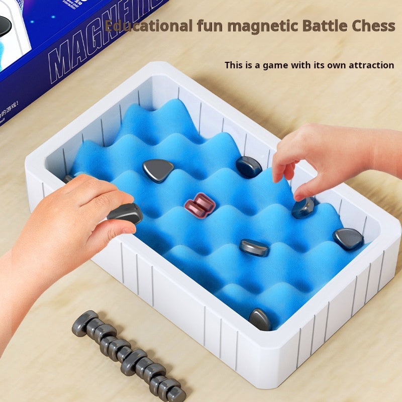 Magnetic effect chess board game training, concentration chess, puzzle fun, children's thinking logic, PK toy battle chess