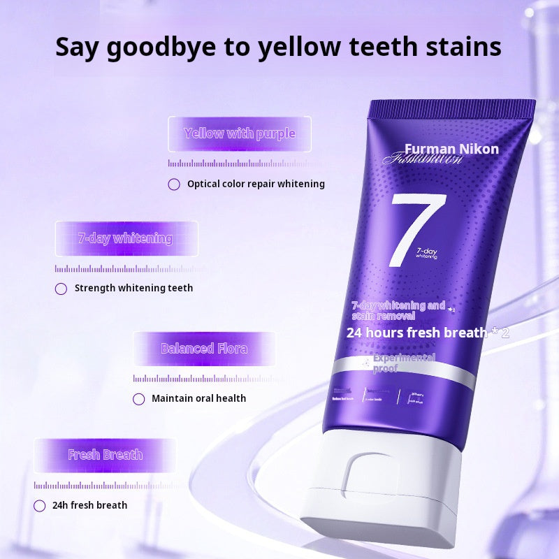 Brightening toothpaste, whitening teeth, freshening breath, removing yellow stains, fragrance, protecting gums, brightening [Fmanicon]