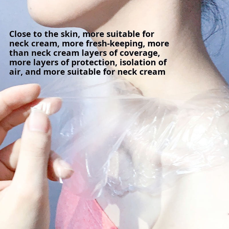 Disposable fresh-keeping neck mask sticker 100 pieces of beauty salon special plastic transparent mask sticker neck line mask paper