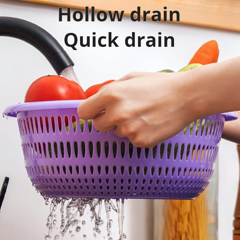 ✅ Kitchen washing basket, drain basin, plastic set, washing fruit basin, pool storage basket, tableware, vegetable pot, rice basket