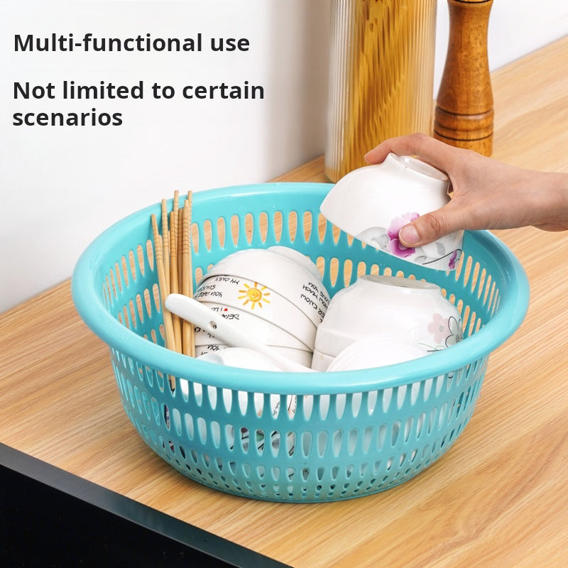 ✅ Kitchen washing basket, drain basin, plastic set, washing fruit basin, pool storage basket, tableware, vegetable pot, rice basket