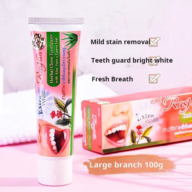 Thailand Rasyan toothpaste cloves 30g household spot wholesale 144 bottles imported whitening