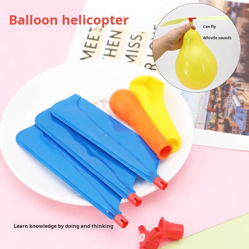 Balloon airplane helicopter children's toys gifts power propeller small airplane elementary school students creative small experiments