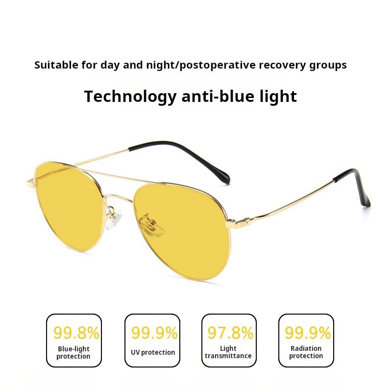 Blue light blocking glasses for watching phones, computers, and gaming, post-surgery eye protection, gender compatibility, prescription