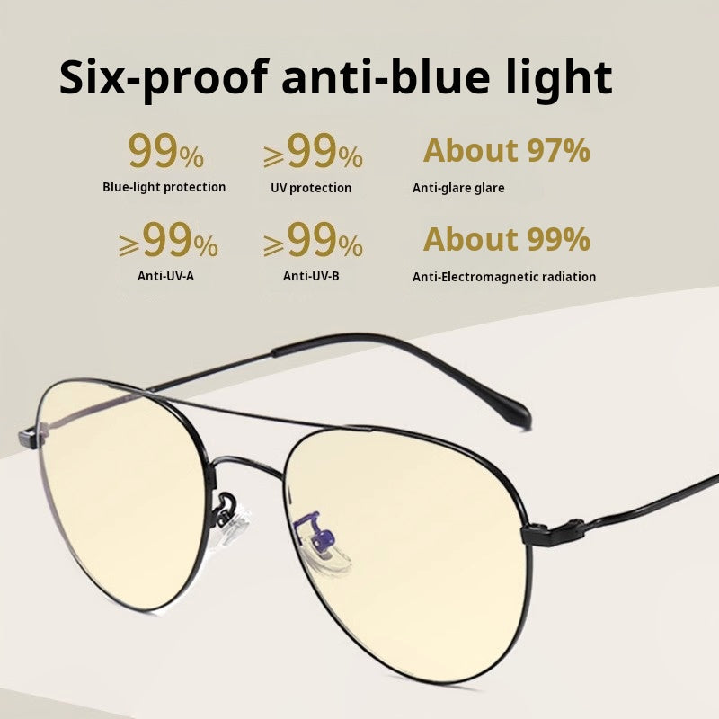 Blue light blocking glasses for watching phones, computers, and gaming, post-surgery eye protection, gender compatibility, prescription